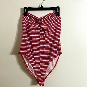 Red White and Blue Strapless Body Suit